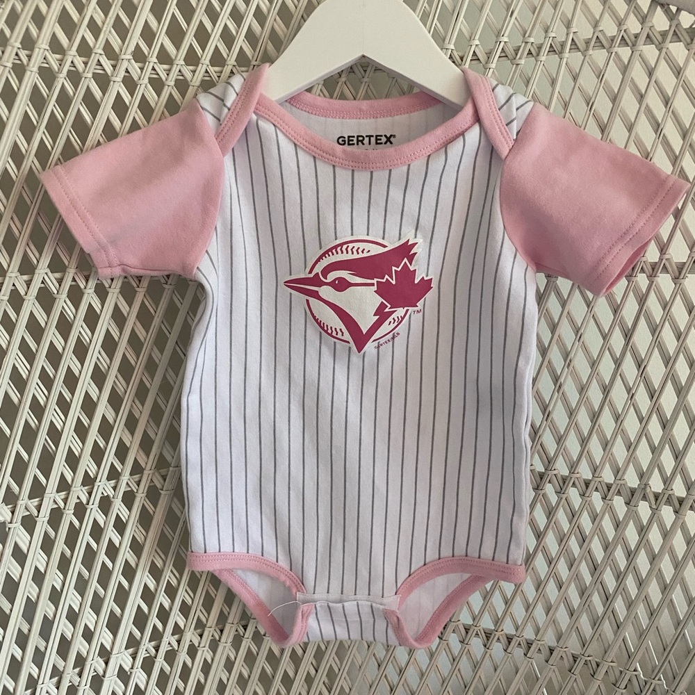 Gertex Blue Jays Bodysuit , 18 - 24M - Pink and White